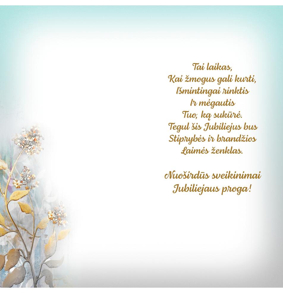 Double card, print inside