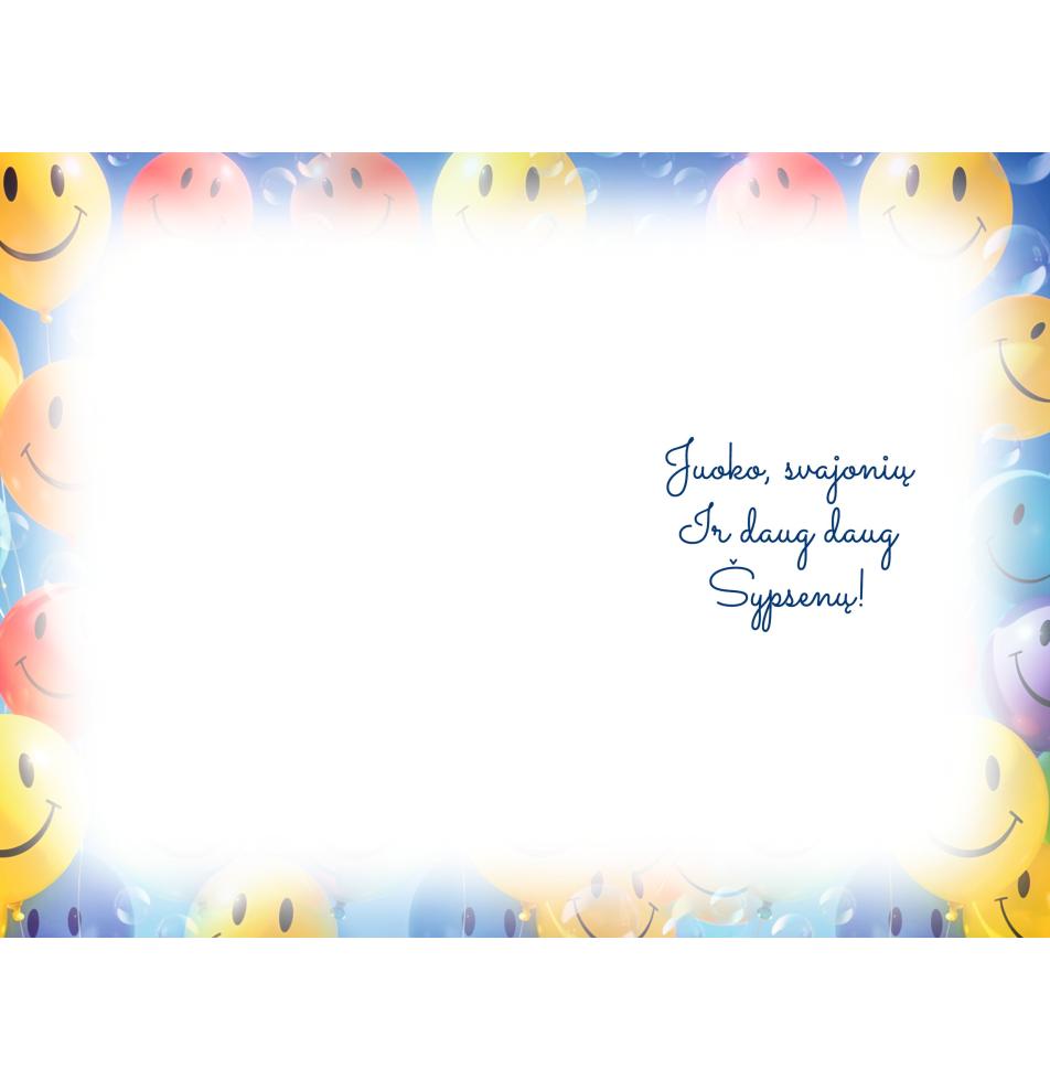 Standard double card, print inside