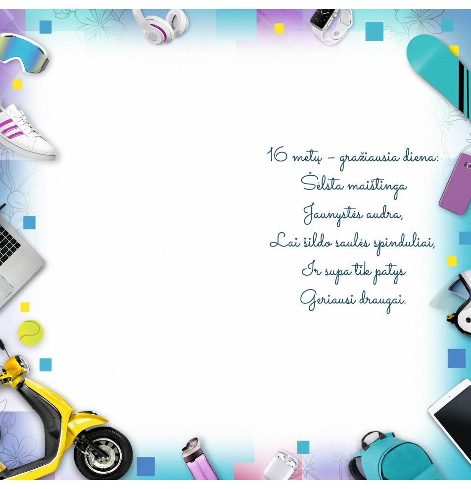 Double card, print inside