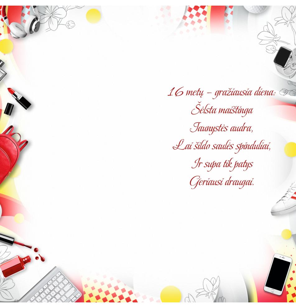 Double card, print inside