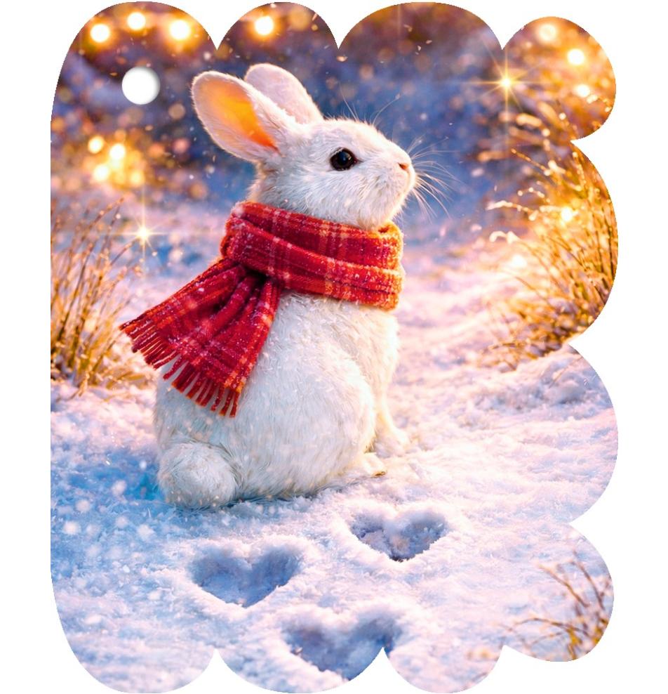Gift card, small, double (figural)