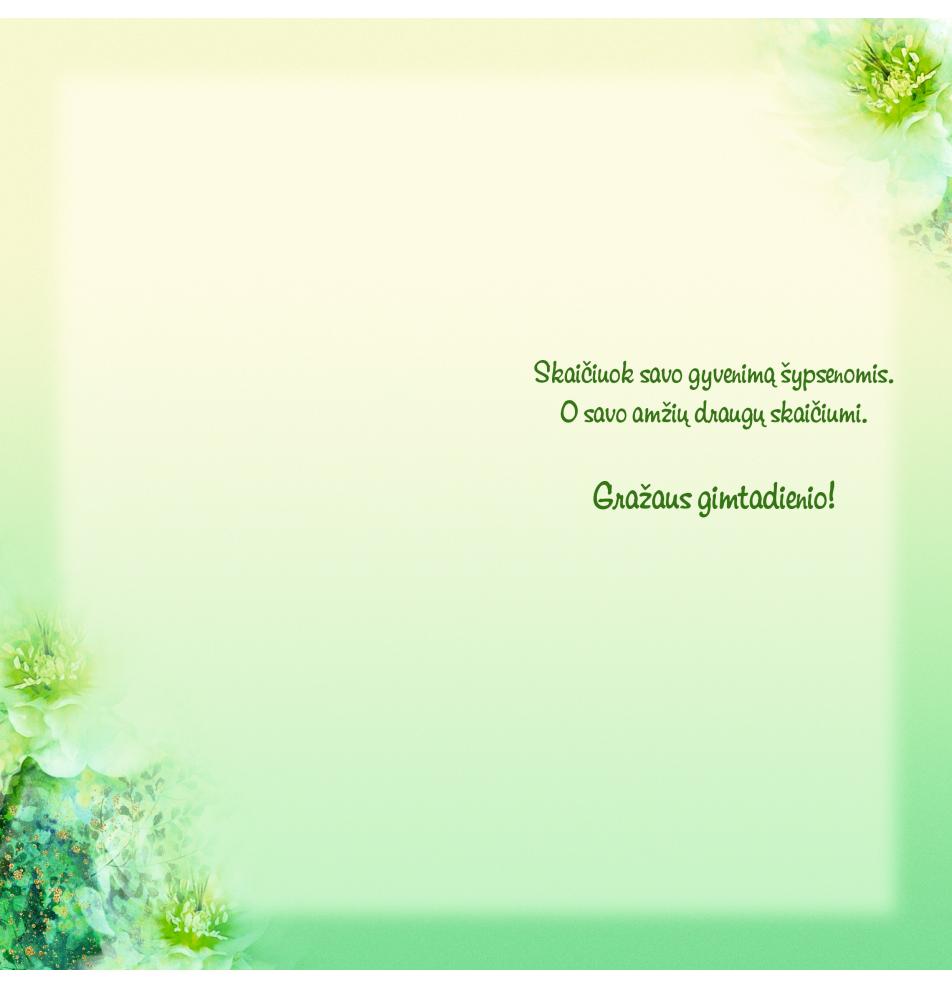 Double card, print inside