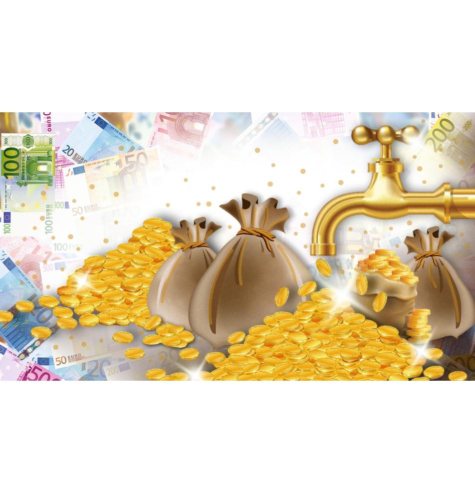 Atvirukas dekoratyvinis pinigams