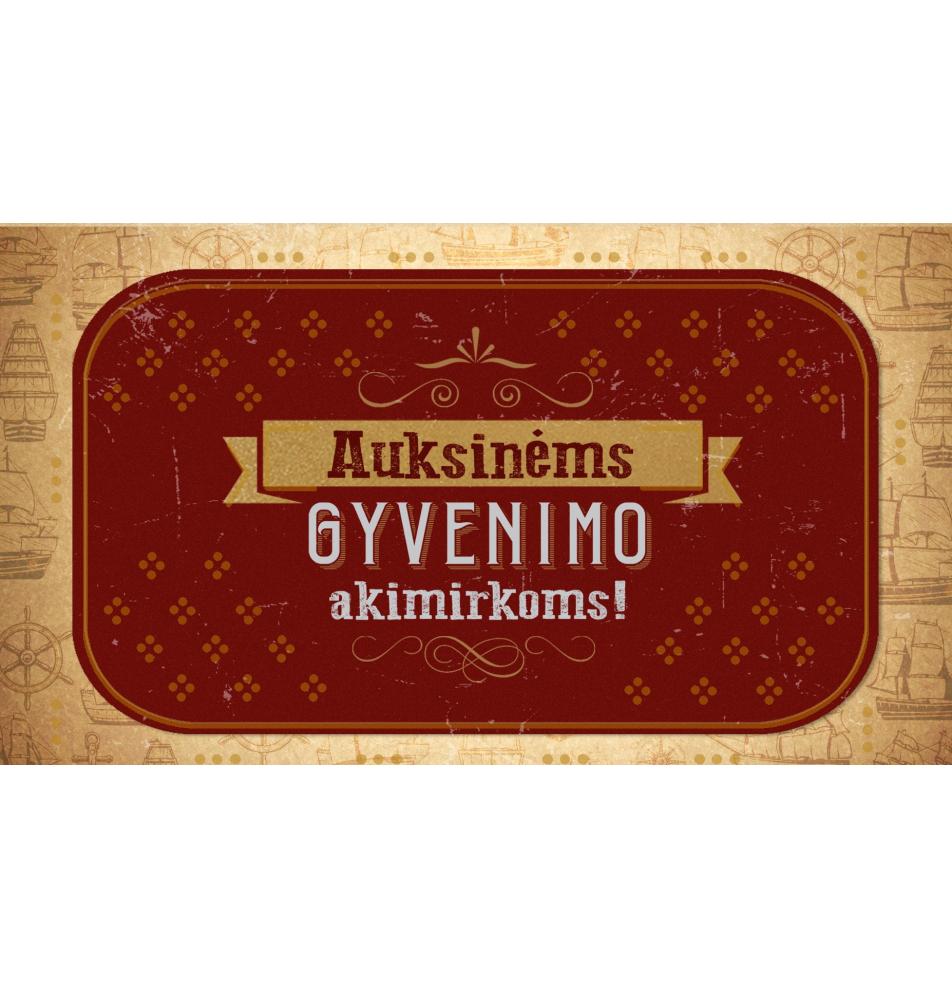 Atvirukas dekoratyvinis pinigams