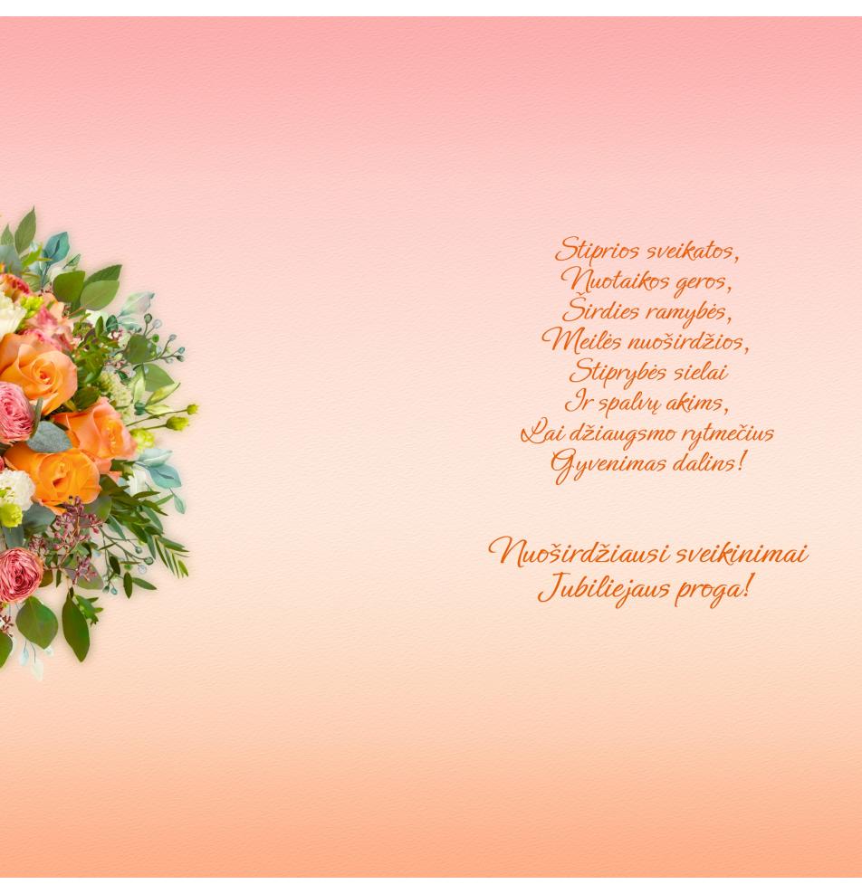 Double card, print inside